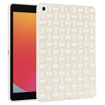 Voor iPad 10.2 (2021) / (2019) / (2020) Zachte TPU Case Beschermende Tablet Cover Geweven Textuur Antislip Case