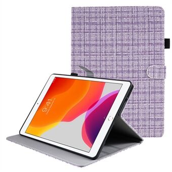Beschermhoes voor iPad 10.2 (2021) / (2019) / (2020) hoes PU-leer met rasterpatroon Tablethoes met Stand
