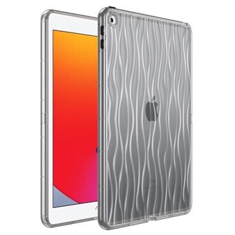 Voor iPad 10.2 (2019) / (2020) / (2021) Wave Texture Cover Zachte TPU Transparante Tablet Beschermhoes