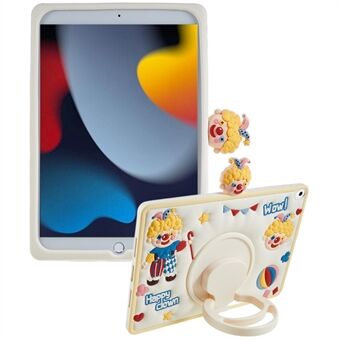 Kickstand Case voor iPad 10.2 (2021) / (2020) / (2019) / iPad Air 10.5 inch (2019) / Pro 10.5-inch (2017) Happy Clown PC+Siliconen Tablet Cover