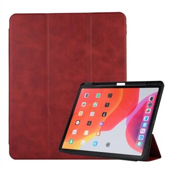 Voor iPad Pro 11-inch (2021) / (2020) / (2018) / iPad Air (2020) / (2022) Textuur PU-leer Pensleuf Hoesje Driebladige Stand Auto Wake / Sleep Tablet Shell Cover