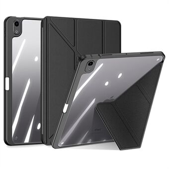 DUX DUCIS Magi-beschermhoes voor iPad Air (2020) / (2022) V- Stand Anti-slijtage leer + pc + TPU-ondersteuning Auto wek- / slaapfunctie Tablethoes