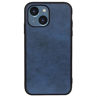 Voor iPhone 14 6.1 inch Drop-proof Anti-vingerafdruk Telefoon Case Dubbele Kleur Geweven Lederen Oppervlak Anti- Scratch Cover