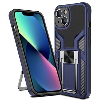 Armor Series voor iPhone 14 6.1 inch Car Mount Magnetic Attraction Kickstand Design Hard PC + Soft TPU Anti- Scratch Phone Cover Case