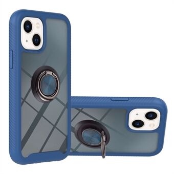 YB PC Series-5 Ring Kickstand Phone Case voor iPhone 14 6.1 inch, PC + TPU Dual Layer Protection Cover
