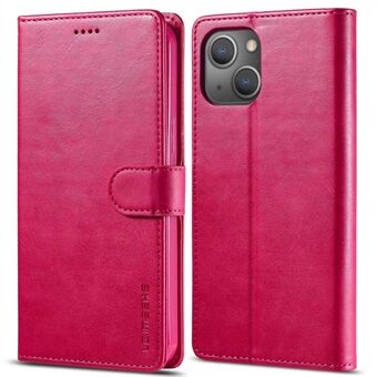 LC. IMEEKE Voor iPhone 14 6.1 inch Flip Folio Boek PU Leather Case Wallet Stand Shockproof TPU Inner Shell Telefoon Cover