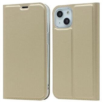 Voor iPhone 14 6.1 inch PU Lederen Stand Case Magnetische Adsorptie Telefoon Drop-proof Cover met Kaartsleuf