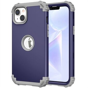 Voor iPhone 14 6.1 inch 3-in-1 Slagvast Siliconen + PC Hybrid Cover Dikker Hoeken Ontwerp Mobiele telefoon Case