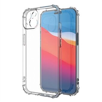 Anti-drop telefoonhoes voor iPhone 14 6,1 inch, kristalheldere schokbestendige flexibele TPU-achterkant