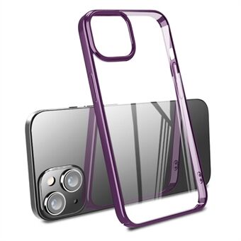 X-LEVEL voor iPhone 14 HD Transparante telefoon achterkant Galvaniseren Schokbestendig PC Telefoon Cover Anti- Scratch Shell