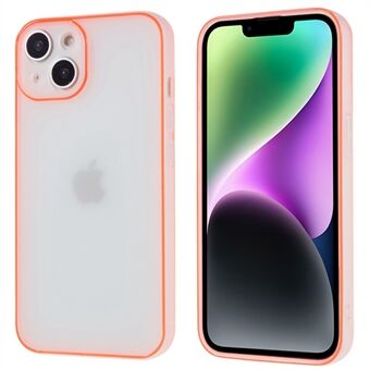 Voor iPhone 14 Anti-vingerafdruk Matte TPU Mobiele telefoon Cover Shell Luminous Noctilucent Frame Phone Case