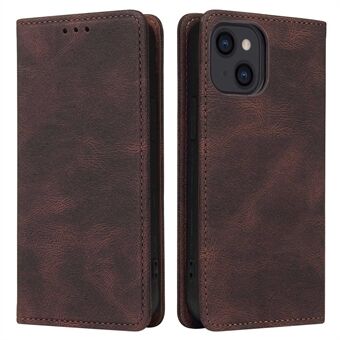 Voor iPhone 14 Ultra Slim Wallet Phone Case Magnetische Auto-absorbed Protect PU Leather Flip Stand Cover