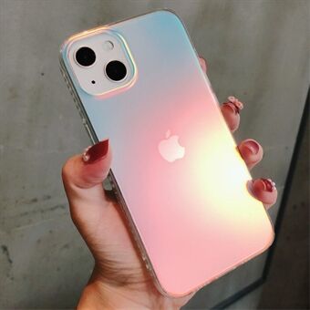 Voor iPhone 14 Drop-proof Phone Case TPU + Acryl Kleurrijke Laser Slim Phone Back Cover