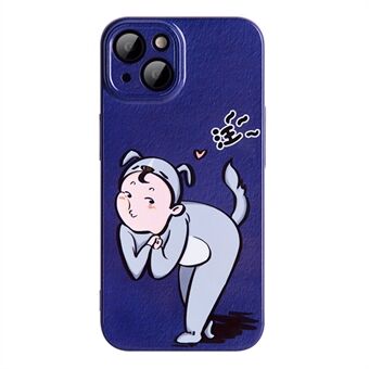 Voor iPhone 14 cartoon kat meisje / hond jongen patroon afdrukken paar telefoonhoes schokbestendige harde pc-hoes