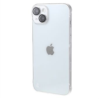 Anti- Scratch doorzichtige pc-telefoonhoes voor iPhone 14, frameloze telefoonhoes met glazen lensbeschermer