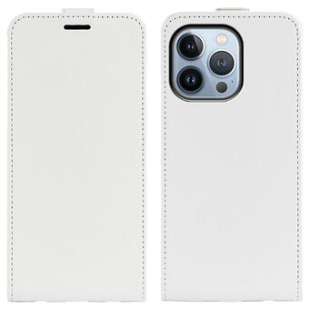 Voor iPhone 14 Pro 6.1 inch Verticale Flip Drop-proof Cover Crazy Horse Textuur PU Lederen Mobiele Telefoon Case met Kaarthouder: