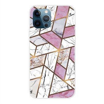 Voor iPhone 14 Pro 6.1 inch Abstract Marmer Patroon Case Soft TPU Anti Scratch Beschermende IMD Telefoon Cover: