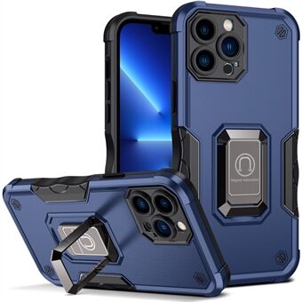 Ingebouwde standaard telefoonhoes voor iPhone 14 Pro 6,1 inch, valbestendige harde pc Zachte TPU hybride beschermende telefoonhoes