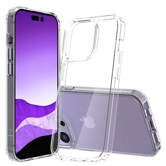 Kristalhelder, valbestendig telefoonhoesje voor iPhone 14 Pro 6,1 inch, hybride pc + TPU-beschermhoes