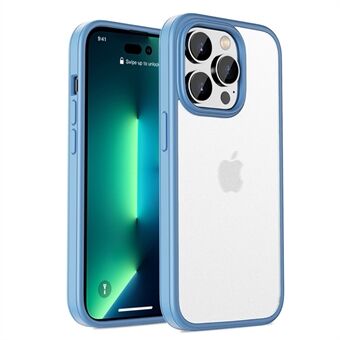 IPAKY Voor iPhone 14 Pro 6.1 inch Rubberen Skin-touch Feeling Phone Case Anti-drop Hybrid TPU + PC Cover