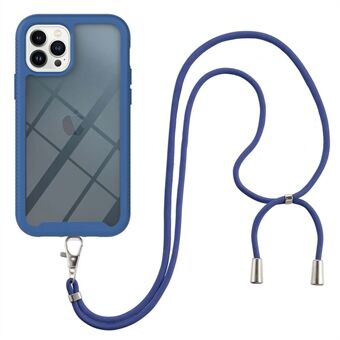 YB PC Series-4 beschermhoes voor iPhone 14 Pro 6,1 inch, pc + TPU anti-drop telefoon achterkant met lanyard