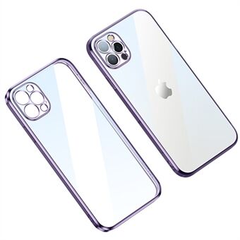 SULADA Voor iPhone 14 Pro 6.1 inch Ultra Slim Precieze Uitsparingen TPU Telefoon Case Anti-drop Galvaniseren Straight Edge Telefoon Cover