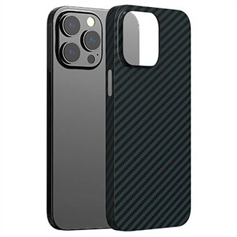 AZEADA Kevlar Serie Telefoon Case voor iPhone 14 Pro 6.1 inch, anti-drop Koolstofvezel Textuur Harde PC Beschermende Telefoon Achterkant