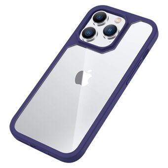 Voor iPhone 14 Pro 6.1 inch Vier Hoek Airbag Telefoon Cover met Push-pull Stof Plug Anti-vingerafdruk Matte TPU + Acryl Hybrid Case