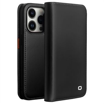 QIALINO Voor iPhone 14 Pro 6.1 inch Classic 2e-Serie Zakelijke Stijl Telefoon Case Stand Schokbestendig Lederen Flip Wallet Cover