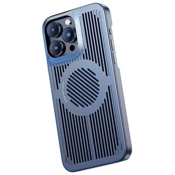BENKS Voor iPhone 14 Pro Anti-val Beschermhoes Warmteafvoer Hollow-out Smartphone Cover met Magnetische Metalen Plaat