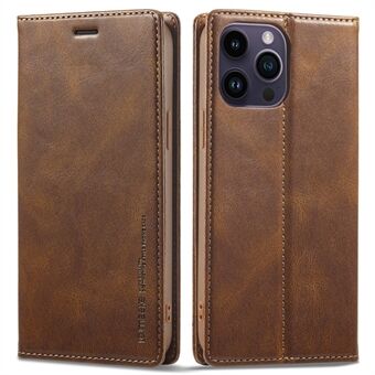 LC.IMEEKE Voor iPhone 14 Pro RFID Blocking PU Leather Case Wallet Stand Magnetische Auto-absorbed Phone Cover