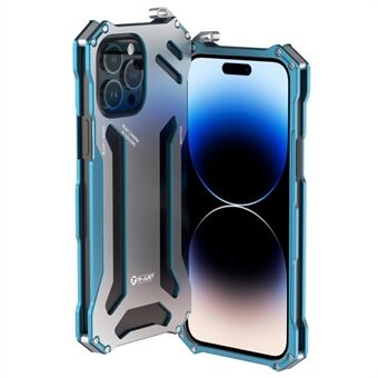R-JUST Mechanische Armor Metal Shockproof Case voor iPhone 14 Pro Anti-Fall Phone Shell Hollow Design Phone Protector