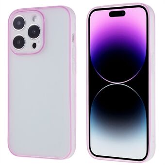 Voor iPhone 14 Pro Matte Phone Case Luminous Noctilucent Frame Flexibele TPU Phone Back Cover