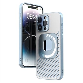 R-JUST SJ55 Voor iPhone 14 Pro TPU + PC + Metal Back Cover Hollow Magnetic Anti-drop Phone Case Compatibel met MagSafe