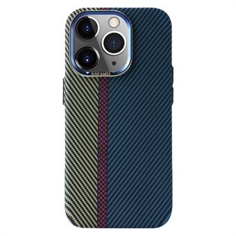DGKAMEI Voor iPhone 14 Pro Compatibel met MagSafe Color Splicing Carbon Fiber Texture Phone Case Ultra Thin Cover