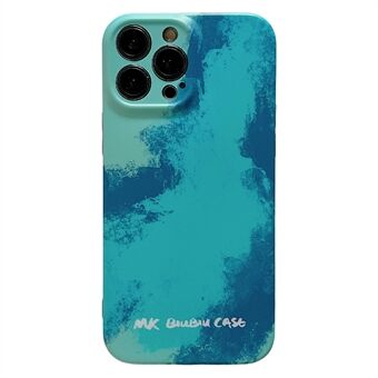 Voor iPhone 14 Pro Matte Phone Case IMD Paint Pattern Soft TPU Back Cover