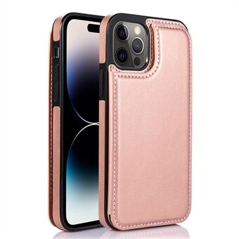 Voor iPhone 14 Pro Crazy Horse Textuur Kaarthouder Kickstand Cover Leather Coated TPU Phone Case