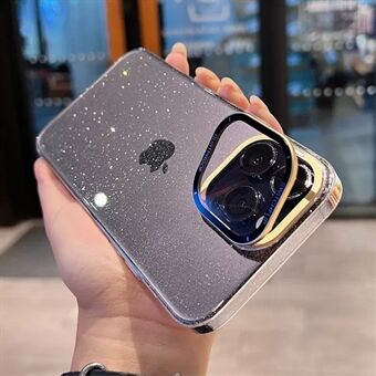 Telefoonhoes voor iPhone 14 Pro Bump Proof Glitter PC Case met Camera Protection Cover Kickstand