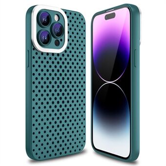 Voor iPhone 14 Pro Drop Proof Skin-touch TPU Case Hollow Hole Heat Dissipation Phone Cover