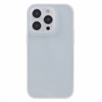 Voor iPhone 14 Pro Vloeibare siliconen + pc doorschijnende hoes Precieze uitsparing Camerabescherming Telefoonhoes