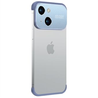 Voor iPhone 14 Plus randloos TPU telefoonhoes aluminium lensframe beschermhoes