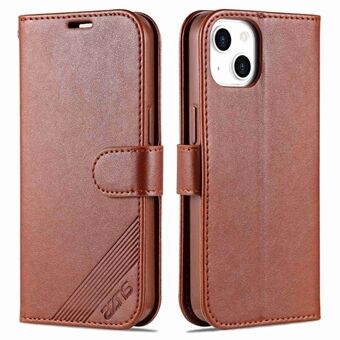 AZNS voor iPhone 14 Plus 6.7 inch Schokbestendig PU Lederen Flip Wallet Case Magnetische Sluiting Slijtvaste Telefoon Cover Stand