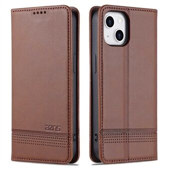 AZNS Voor iPhone 14 Plus 6.7 inch Drop-proof PU Leer Magnetische Sluiting Telefoon Case Wallet Stand All-inclusive Bescherming Flip Cover