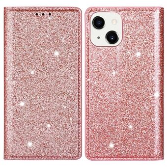 Voor iPhone 14 Plus 6.7 inch Glitter Pailletten Stand Kaarthouder PU Leer Fall Proof Beschermende Telefoon Case Cover: