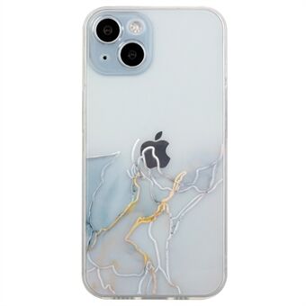 Embossing Marble Pattern Case voor iPhone 14 Plus, beschermende zachte TPU Shell mobiele telefoonhoes