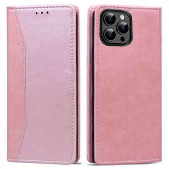Voor iPhone 14 Plus Business Style Splicing Phone Cover PU lederen Stand Wallet Folio Flip Case