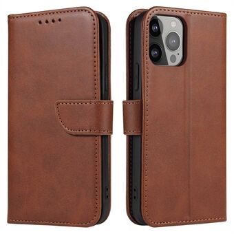 Voor iPhone 14 Plus Shockproof Phone Cover PU Leer met TPU Innerlijke Magnetische Gesp Mobiele Telefoon Flip Wallet Stand Case: