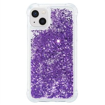 Voor iPhone 14 Plus Glitter Drijfzand Liquid Phone Case Transparant Flexibel TPU Kussen Beschermhoes: