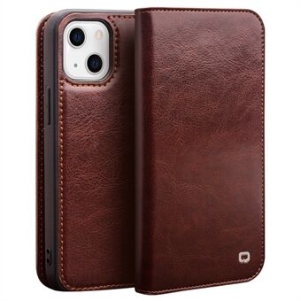 QIALINO Voor iPhone 14 Plus Volledige Bescherming Telefoon Flip Wallet Case Stand Drop-proof Lederen Telefoon Cover