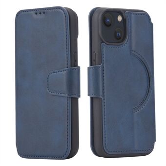 Voor iPhone 14 Plus Volledige Bescherming Magnetische Telefoon Case PU Lederen Flip Portemonnee Stand Anti Scratch Telefoon Cover